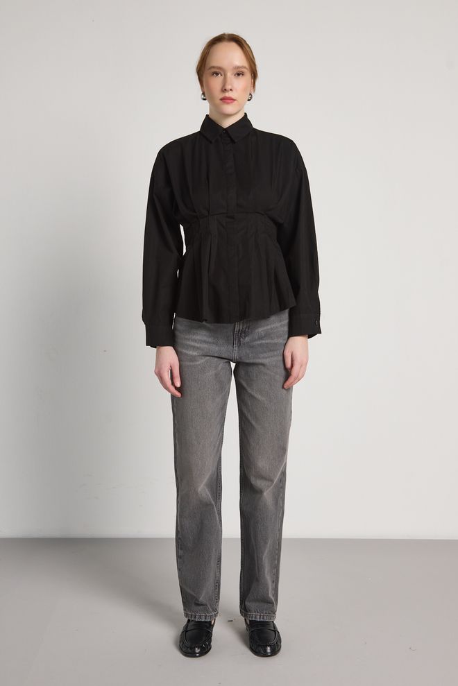 First Angels Black Fitted Polo Neck Shirt Wholesale Clothing 1