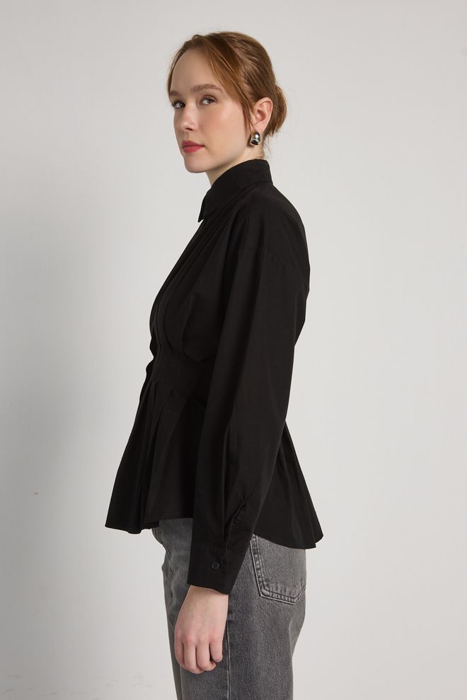 First Angels Black Fitted Polo Neck Shirt Wholesale Clothing Work