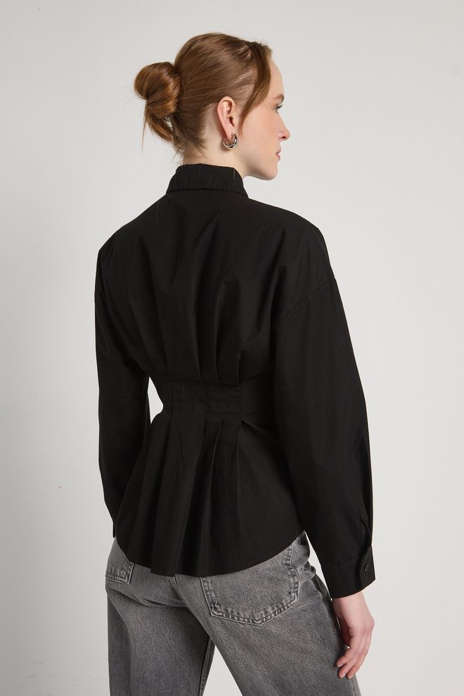 First Angels Black Fitted Polo Neck Shirt Wholesale Clothing Formal