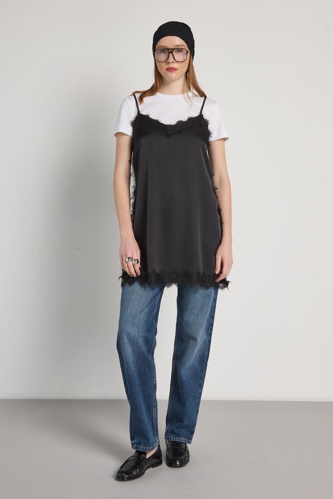 First Angels Chemisier Décontracté Élégant Noir À Manches Courtes Vêtements en gros Décontracté