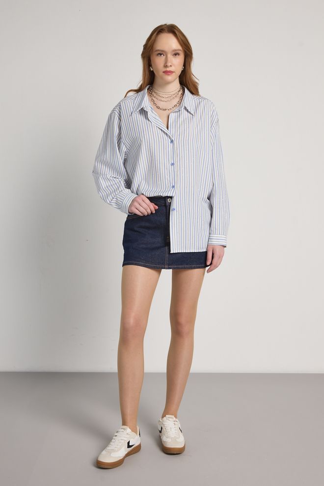 First Angels Bijela Prugasta Ležerna Šminkerska Majica Veleprodaja odjeće 1