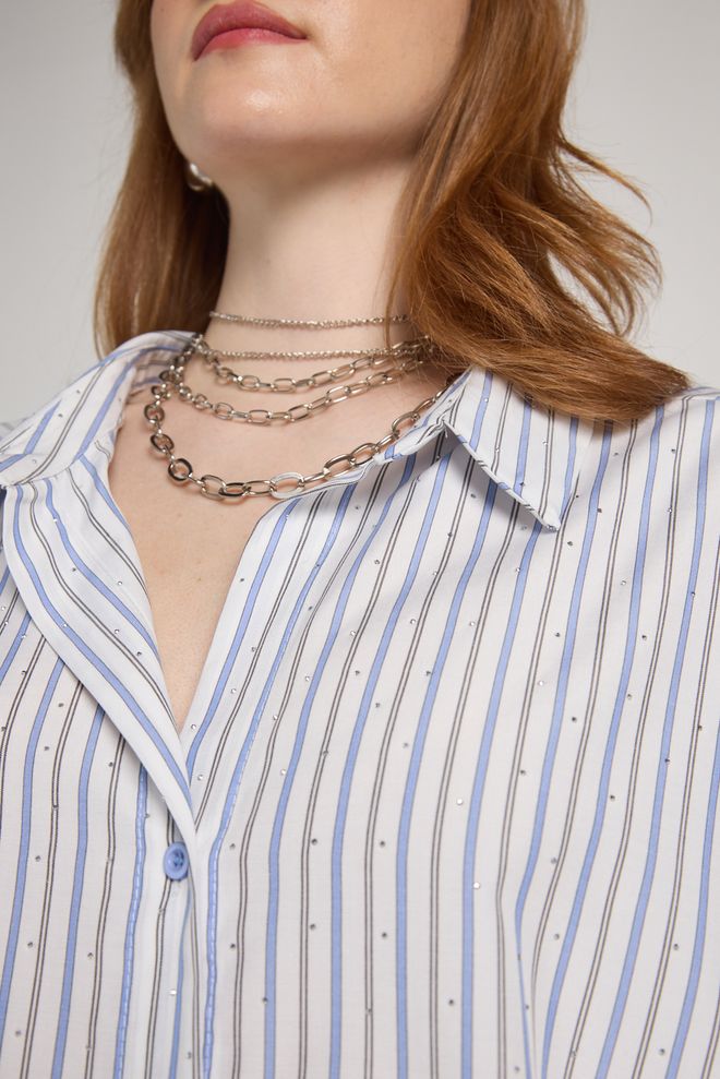 First Angels Bijela Prugasta Ležerna Šminkerska Majica Veleprodaja odjeće Ljeto