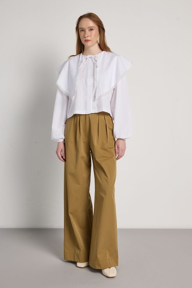 First Angels Camisa Elegante Branca Vintage Roupas por atacado 1