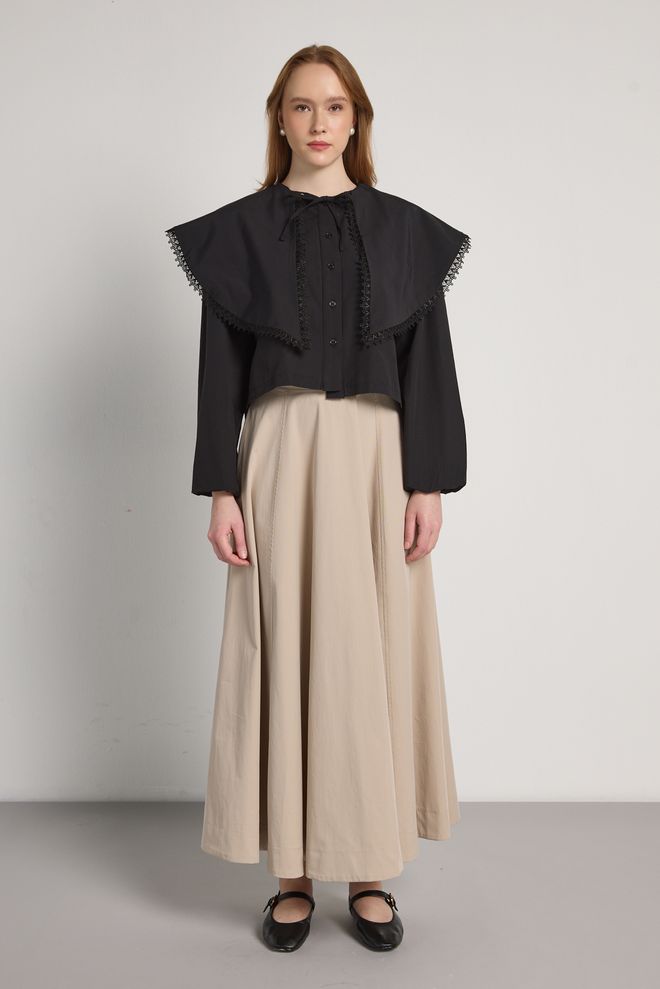 First Angels Camisa Preta Elegante Com Fecho De Botões Roupas por atacado Trabalho