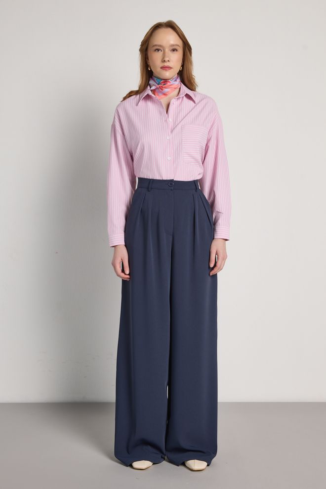 First Angels Темно синие Штаны Palazzo Формальные Широкие Оптовая продажа одежды Формальный