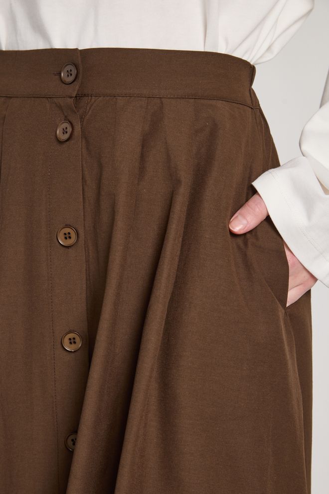 First Angels Fustă Maro Tip A Maxi Cu Talie Înaltă Îmbrăcăminte cu ridicata 1