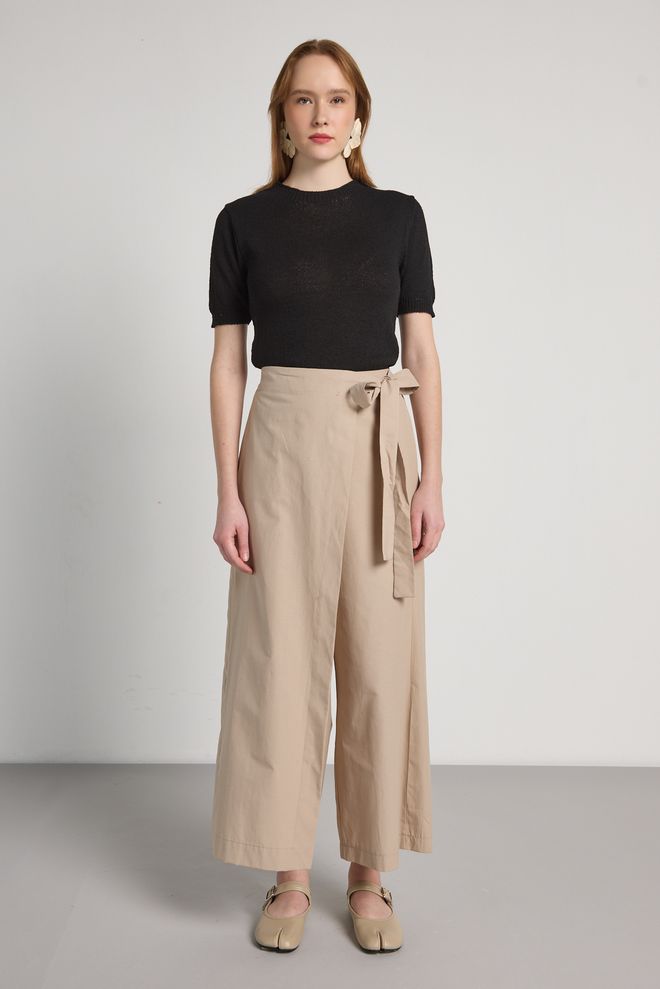 First Angels Бежевые Скромные Повседневные Элегантные Завернутые Штаны Оптовая продажа одежды Скромный