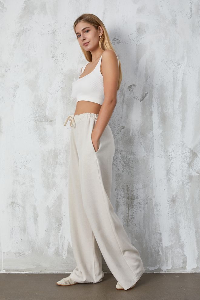 First Angels Natur Keten Bol Pantolon Toptan Giyim Doğum Günü