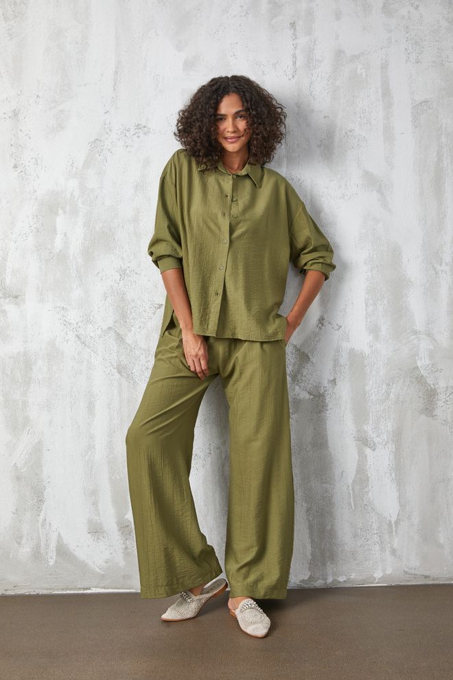 First Angels Kaki Aardbei Stoffenset Groothandel Kleding Casual