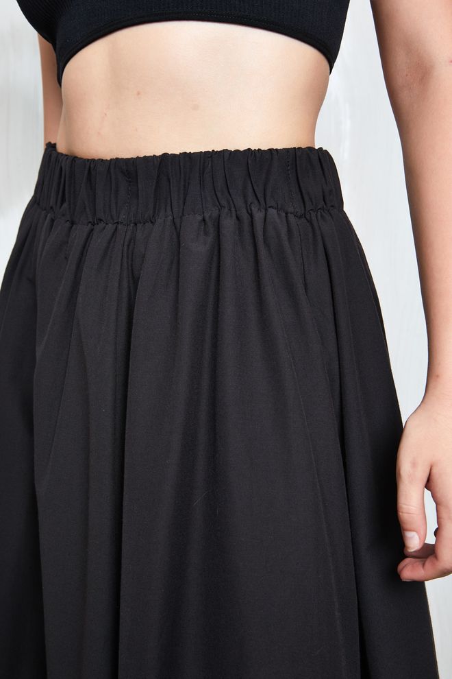 First Angels Gonna Lunga In Popeline Nero Con Elastico In Vita 27321 Abbigliamento all'ingrosso Poliestere