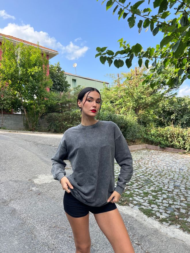 First Angels Hanorac Supradimensionat Antracit Îmbrăcăminte cu ridicata Casual