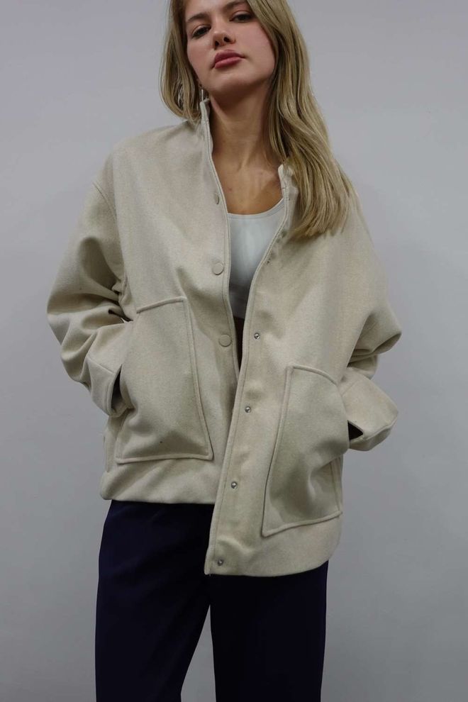 Ilia Bomber Stash Jacket Stone Color Wholesale Clothing 2