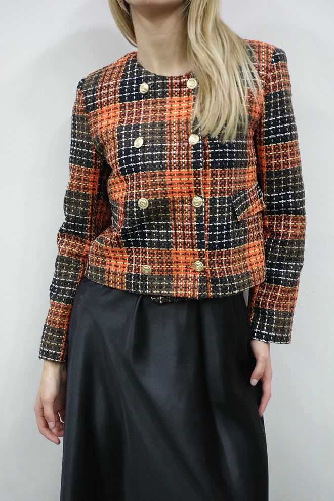 Ilia Jacket Orange & Black Wholesale Clothing 2
