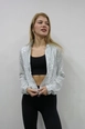 A wholesale clothing model wears flw10087-sequin-jacket-white, Turkish wholesale  of 