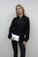 A wholesale clothing model wears flw10088-sequin-jacket-black, Turkish wholesale  of 