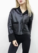 A wholesale clothing model wears flw10089-fur-jacket-black, Turkish wholesale  of 