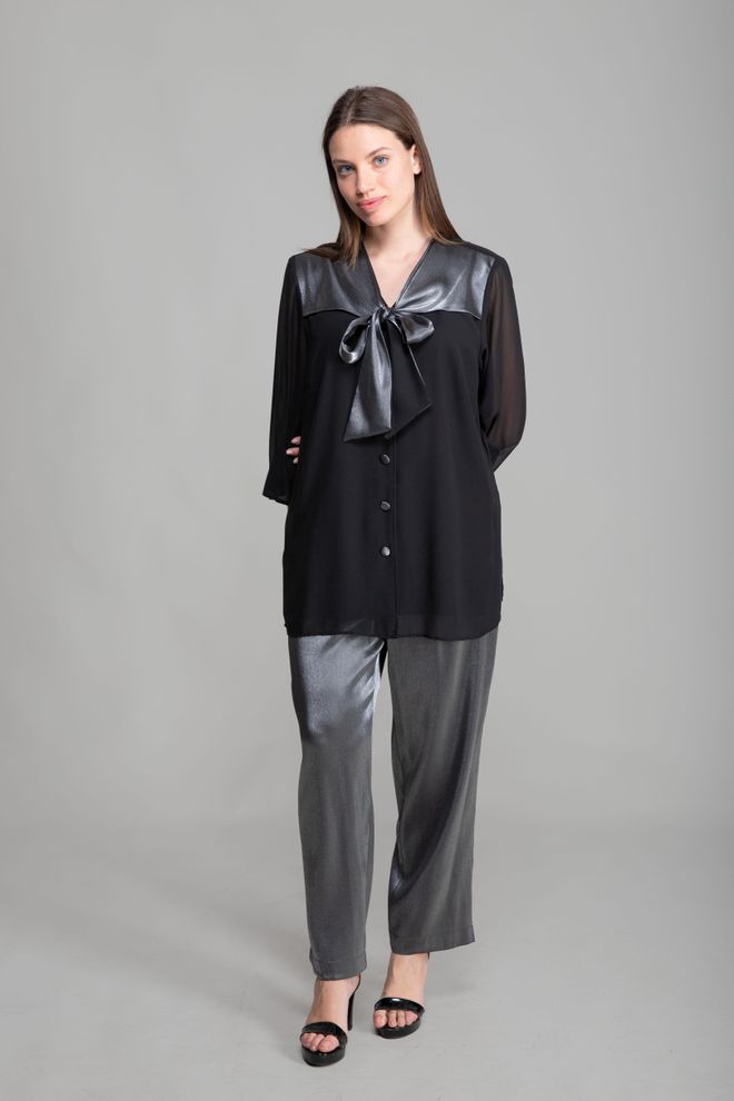 GUMANIZE Gornja Bluza S Donjim Hlačama Od Šifona Višebojni Veleprodaja odjeće Elegantan