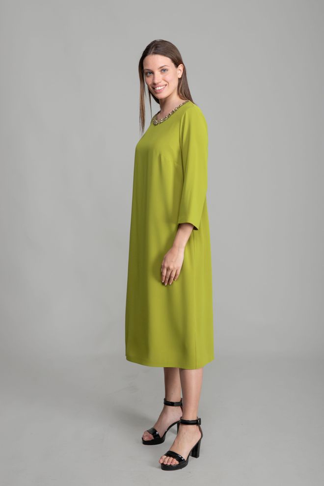 GUMANIZE Stone Suzanna Kleid Mit Rundhalsausschnitt Großhandelskleidung Lässig