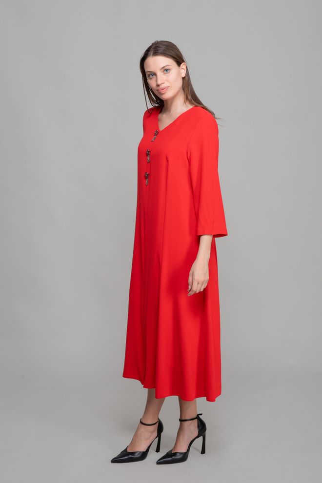 GUMANIZE Suzanna Kleid Mit V Ausschnitt Großhandelskleidung Lässig