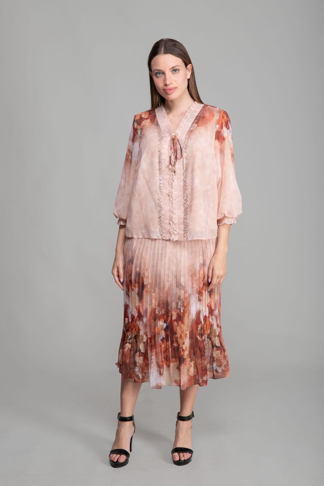 GUMANIZE Блузка+юбка Mars Empireme С V образным Вырезом Оптовая продажа одежды Элегантный