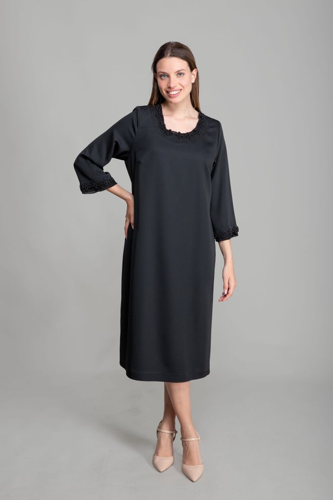 GUMANIZE Gerades Skinny Kleid Suzanna Mit Rundhalsausschnitt Großhandelskleidung Lässig