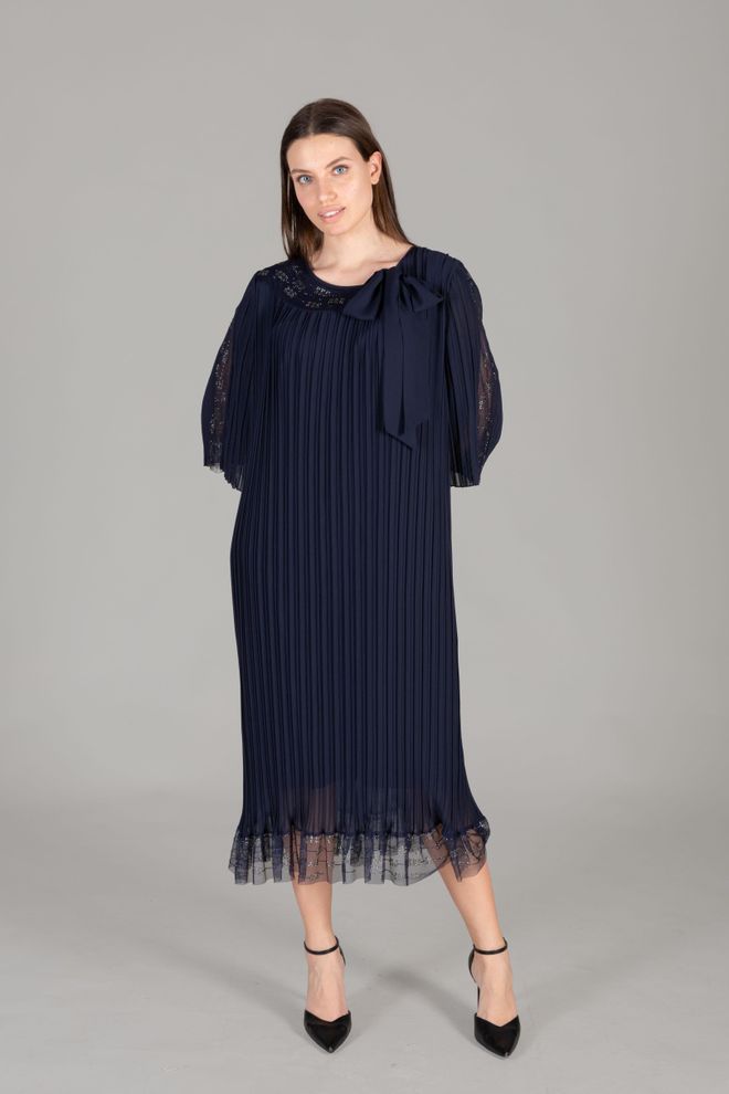 GUMANIZE Robe En Mousseline De Tulle À Col Rond Vêtements en gros Élégant