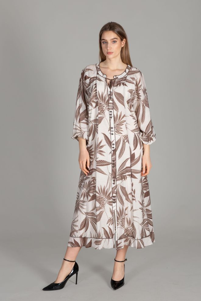 GUMANIZE Платье Из Вискозной Вуали С Круглым Вырезом Многоцветное Оптовая продажа одежды Повседневный