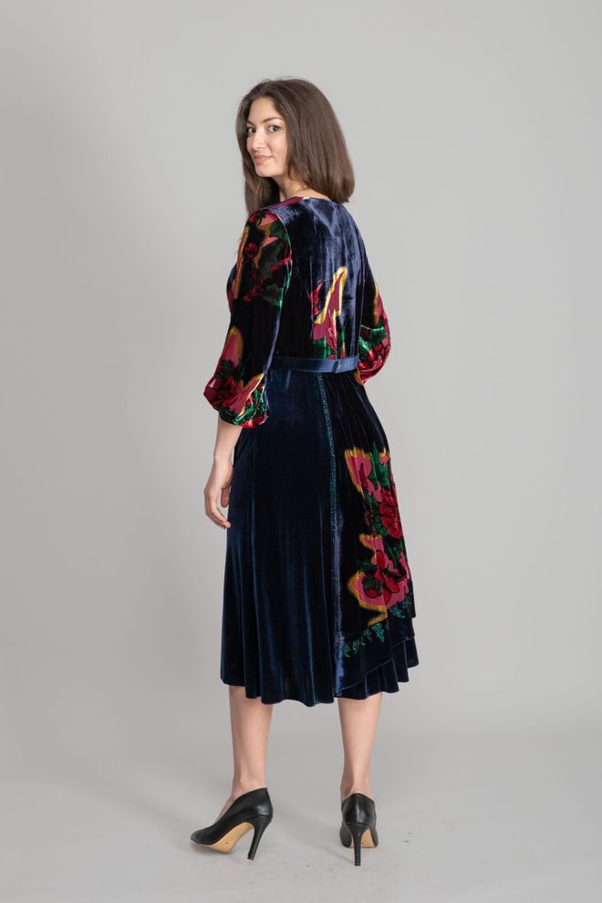 GUMANIZE Navy Blue Elegant Vintage Fit And Flare Dress Wholesale Clothing Work