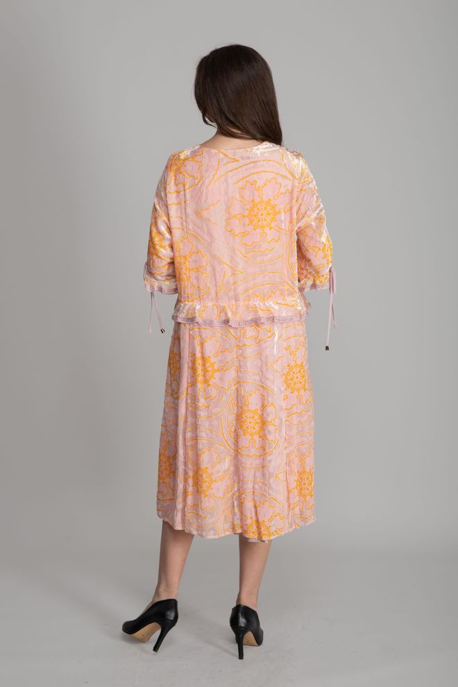 GUMANIZE Ružové Šaty Áčkové Boho S Kvetinovým Vzorom Veľkoobchod s oblečením Jar