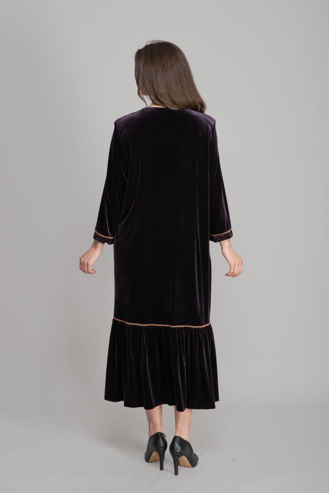 GUMANIZE Robe Droite Midi Pourpre Élégante Avec Encolure Carrée Vêtements en gros Modeste