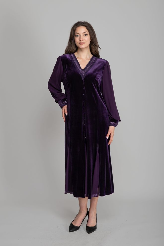 GUMANIZE Morado Elegante Modesto Vestido A Line Ropa al por mayor Modesto