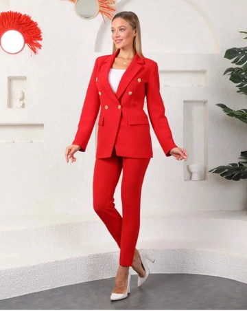 A wholesale clothing model wears  Ladies Suit Dress
, Turkish wholesale Suit of Gravel Fashion