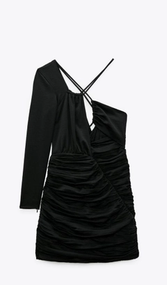 Bir model, Helios toptan giyim markasının HEL10139 - Elegant Dress With Straps toptan Elbise ürününü sergiliyor.