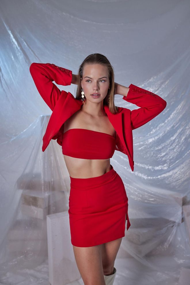 Holly Lolly Panky Jacket Červená Veľkoobchod s oblečením Žiadna látka