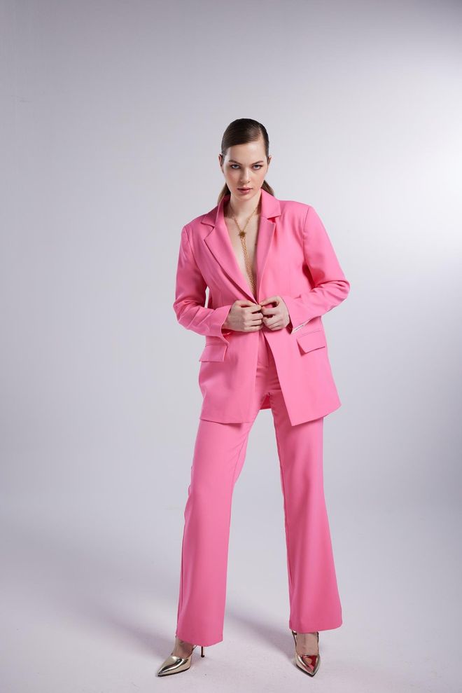 Holly Lolly Panky Blazer Jacket Pink Wholesale Clothing Winter