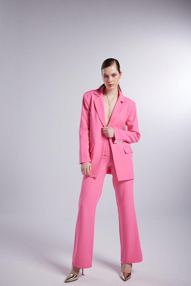Holly Lolly Panky Blazer Jacket Pink Wholesale Clothing No Fabric