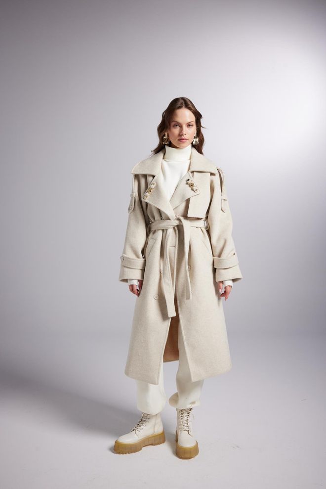 Holly Lolly Manteau Woody Ecru Vêtements en gros Formel
