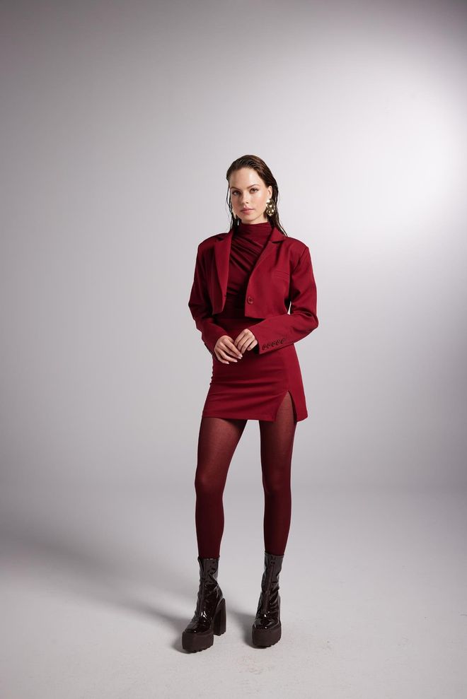 Holly Lolly Panky Jacket Claret Red Wholesale Clothing 4