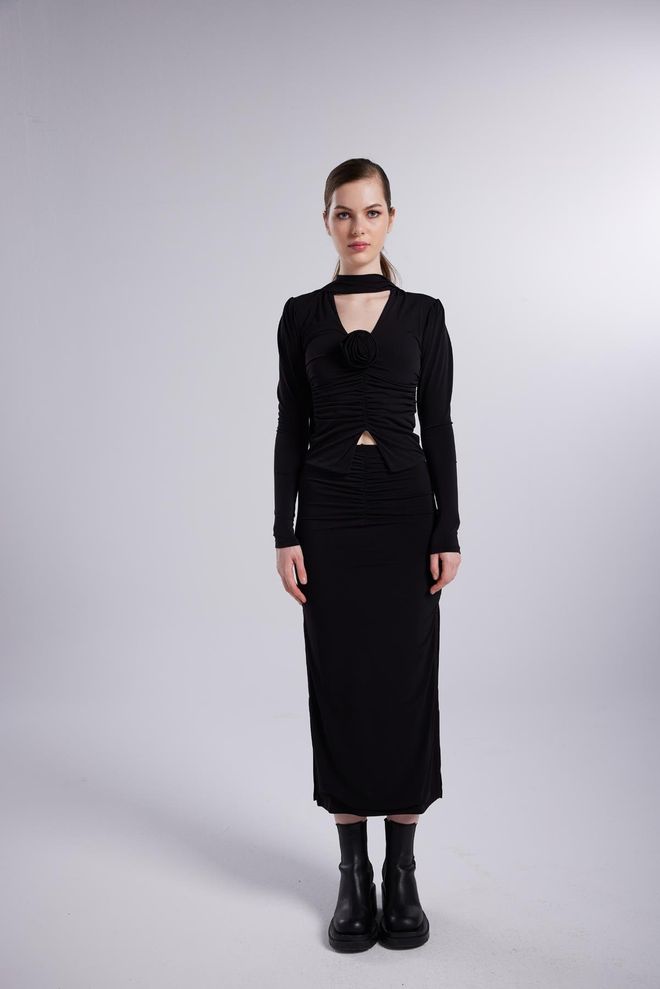Holly Lolly Jupe Serre Noir Vêtements en gros Décontracté