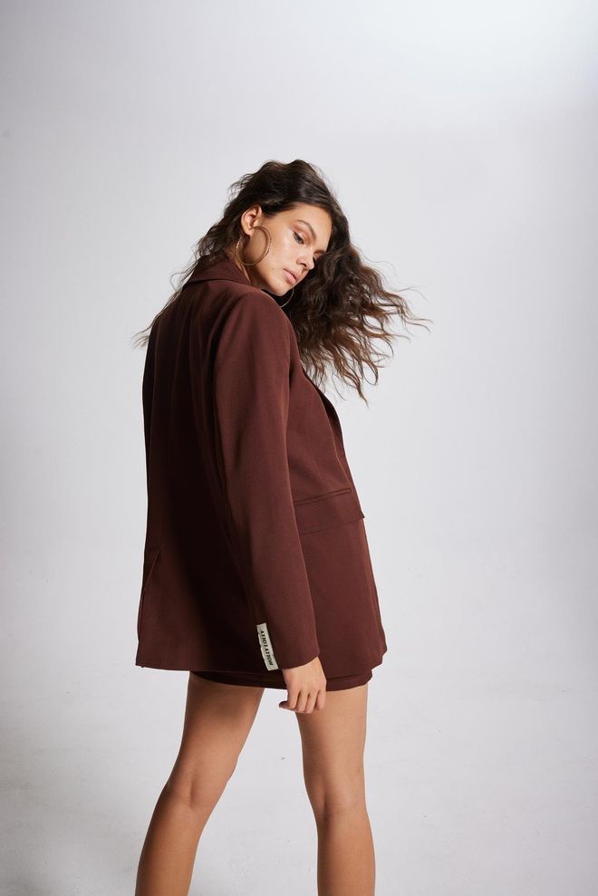 Holly Lolly Panky Blazer Jacket Brown Wholesale Clothing 5