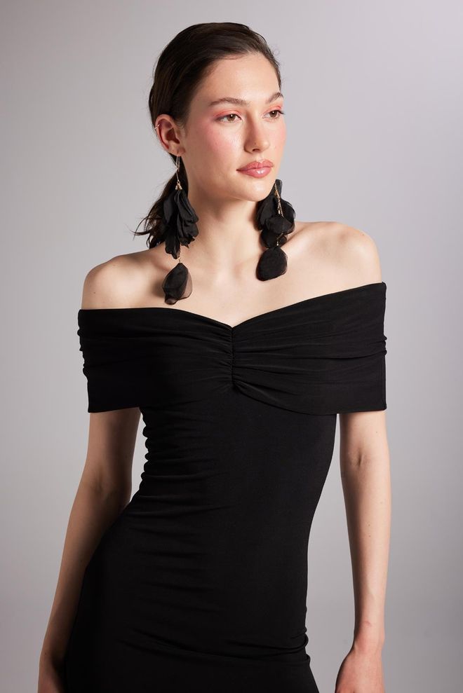 Holly Lolly Leila Kleid Schwarz Großhandelskleidung Kein Stoff