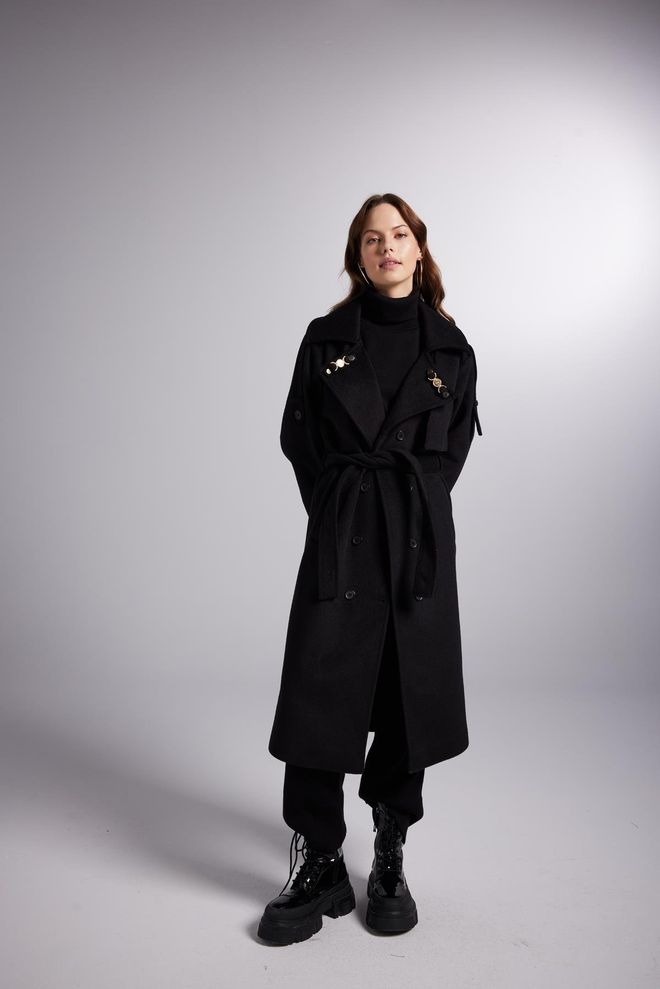 Holly Lolly Manteau Woody Noir Vêtements en gros Formel