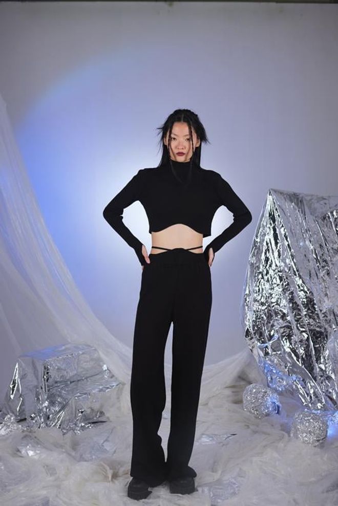 Holly Lolly Feels Trousers Black Wholesale Clothing Winter