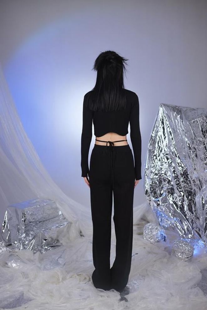 Holly Lolly Feels Trousers Black Wholesale Clothing 4