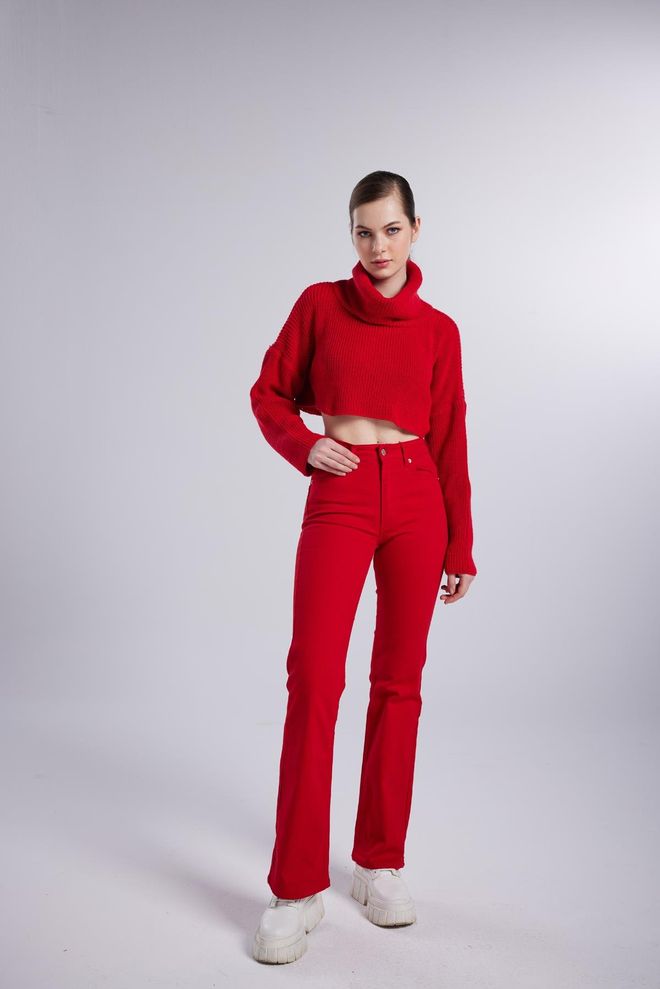 Holly Lolly Alert Jeans Red Wholesale Clothing Fall