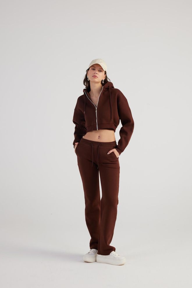 Holly Lolly Mixed Sweatpants Brown Wholesale Clothing Lounge