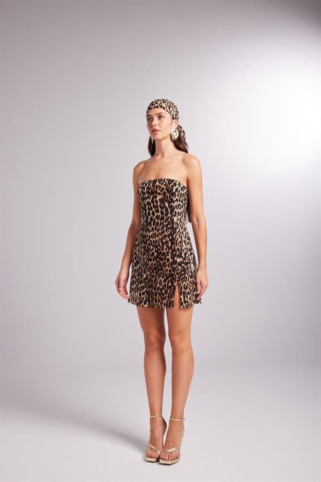 Holly Lolly Кафява Рокля Aura Дрехи на едро Елегантен