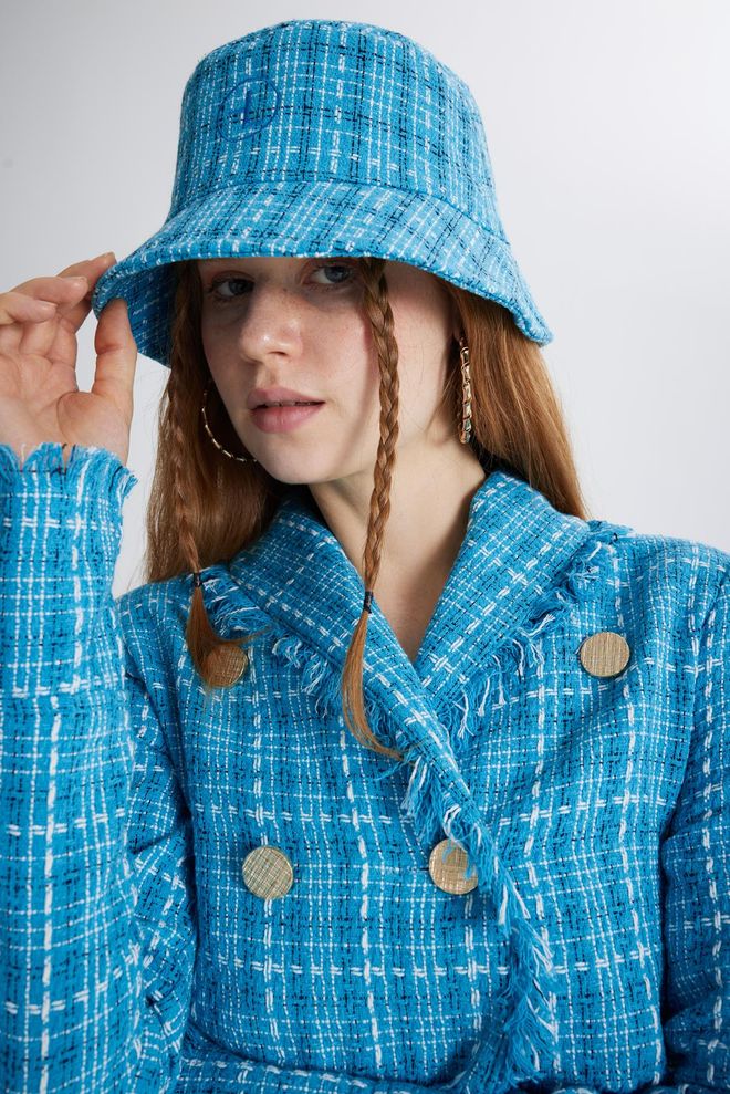 Holly Lolly Chapeau Bob En Tweed Bleu Vêtements en gros 0