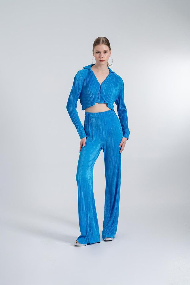 Holly Lolly Pantalon Confortable Bleu Vêtements en gros Décontracté