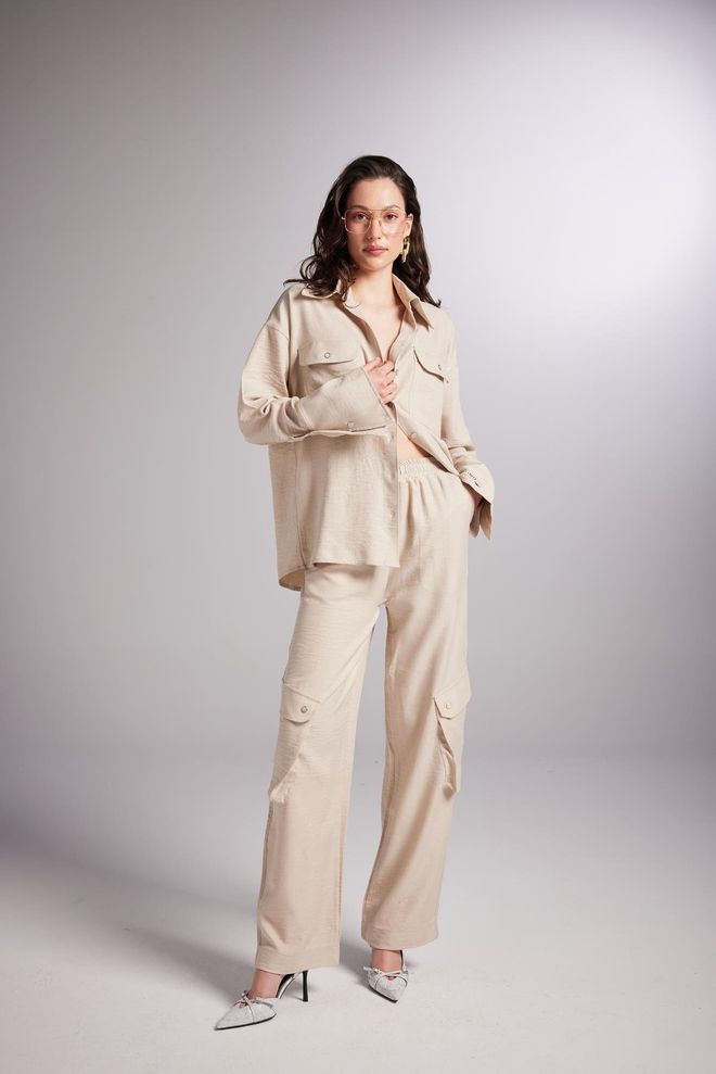 Holly Lolly Pantalon Julia Beige Vêtements en gros Décontracté